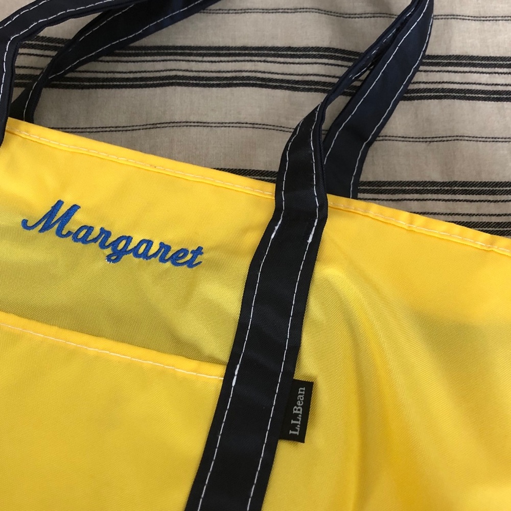LL Bean tote bag “Margaret” embroidered on front